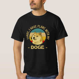 T-shirt Dogecoin Des Plans Drôle Avec Mon Chien De Chien