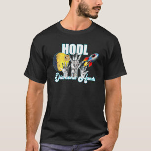 T-shirt Dogecoin Diamond Mains HDL Crypto À La Lune