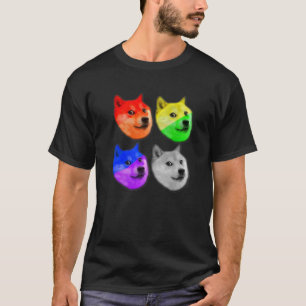 T-shirt Dogecoin Doge Crypto Top Mème Drôle Drôle LGBT
