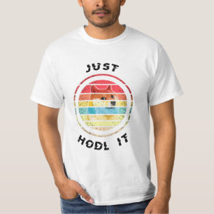 T-shirt Dogecoin Just Hodl It Retro Design