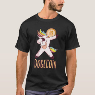 T-shirt Dogecoin Moon Dab Cryptomonnaie Bitcoin Funny Chie
