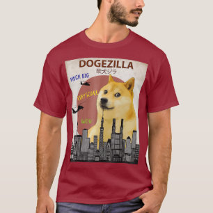 T-shirt    DogezillaFunny DOGE MEME Shiba Inu Chien Chemis