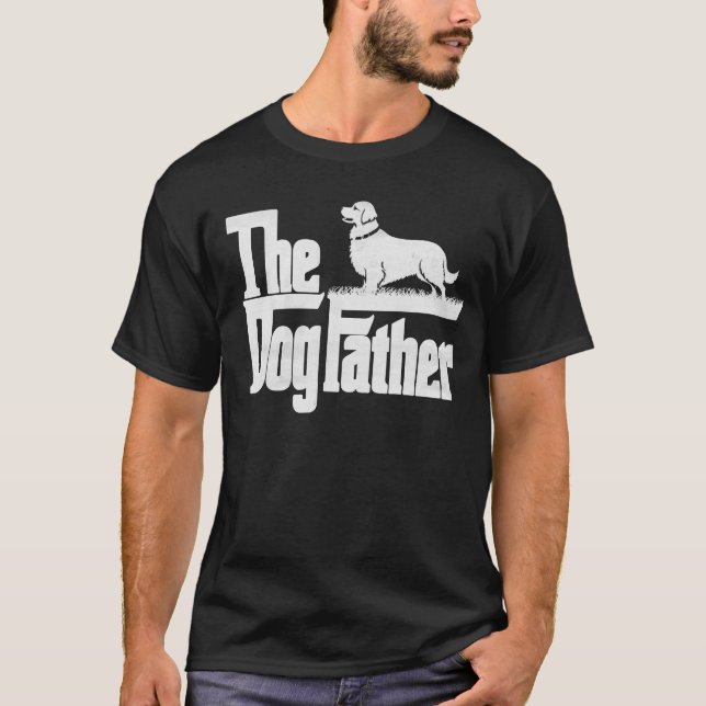 T-shirt Dogfather For Golden Retriever - Lointain Retrieve (Devant)