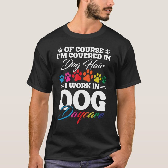 T-shirt Doggie Garderie Jouer Essentials Service Chien Day (Devant)