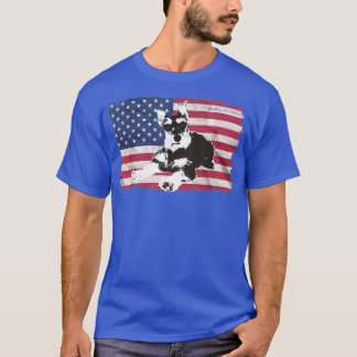 T-shirt Doggie USA Dog Owner USA Lover Miniature Schnauzer