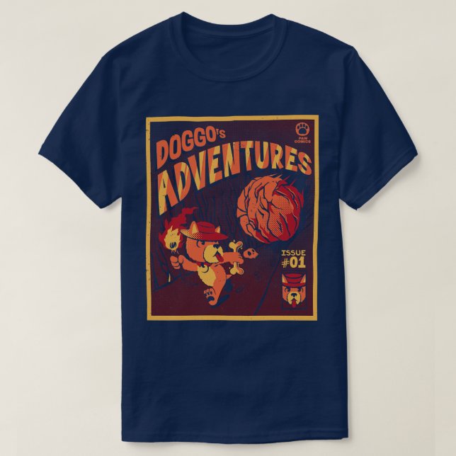 T-shirt Doggo Adventures par Tobe Fonseca (Design devant)