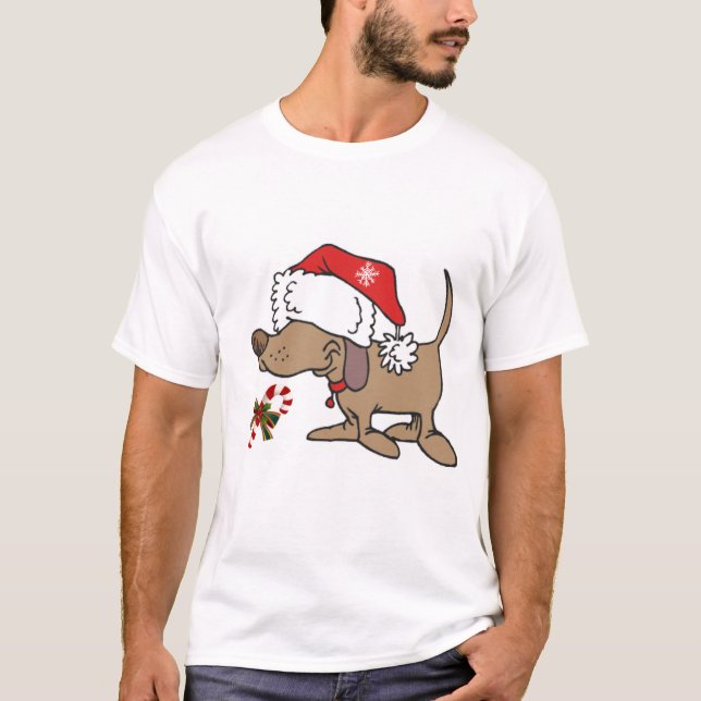 T-SHIRT "DOGGY", LE DESSIN DE L'HOMME *NOËL* (Devant)