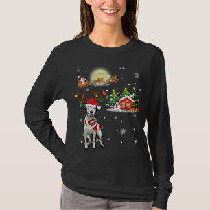 T-shirt Dogo Argentino Chien Light Arbre de rennes de Noël