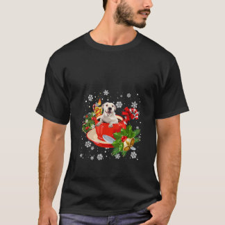 T-shirt Dogo Argentino Et Café Noël Snow Li