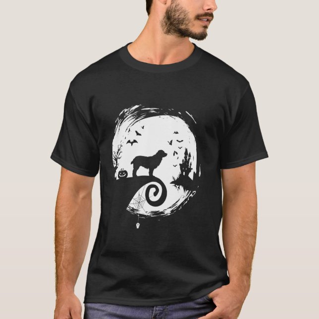 T-shirt Dogo Argentino Halloween Costume Dogo Lune Silhoue (Devant)