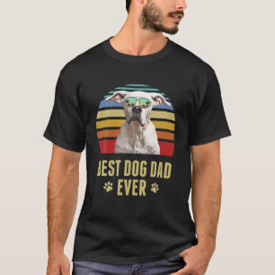 T-shirt Dogo Argentino Meilleur Chien Papa Jamais Retro Su