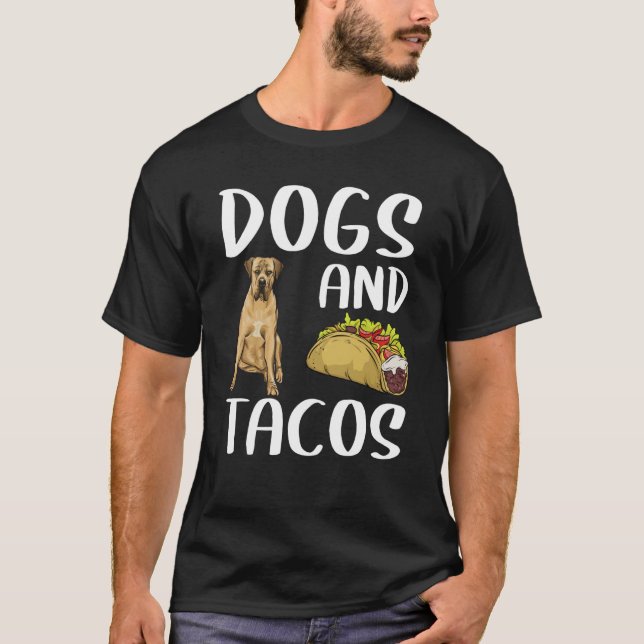 T-shirt Dogs And Tacos Boerboel Mexican Food (Devant)