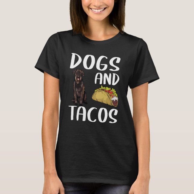 T-shirt Dogs And Tacos Giant Schnauzer Mexican Food (Devant)