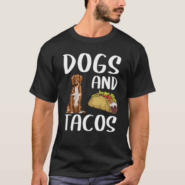 T-shirt Dogs And Tacos Nova Scotia Duck Tolling Retrievers (Devant)
