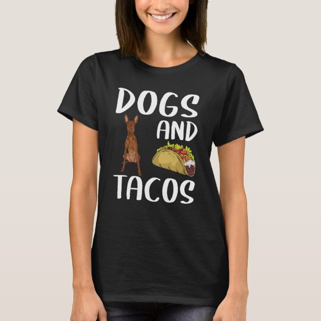 T-shirt Dogs And Tacos Pharaoh Hound Mexican Food (Devant)
