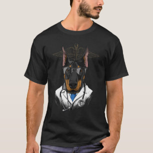 T-shirt Dogtor Doberman Pinscher Vet Doctor Chirurgien Phy