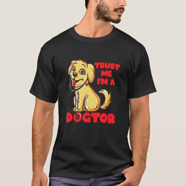T-shirt Dogtor Golden Labrador Retriever Puppy Vet Tech Ve (Devant)