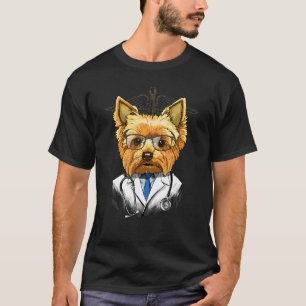 T-shirt Dogtor Yorkshire Terrier Vet Doctor Physicien Anim