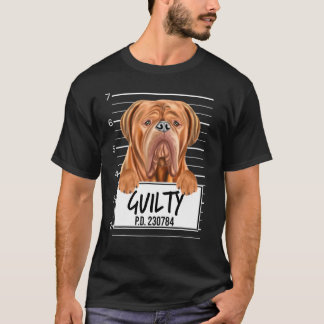 T-shirt Dogues De Bordeaux Mugshot Chien coupable