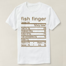 doigt de poisson étiquette de la valeur nutritive