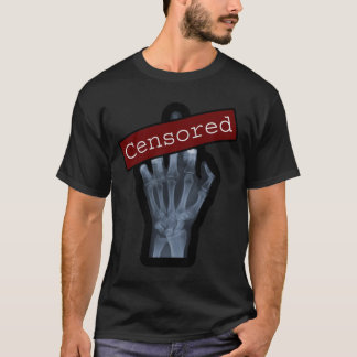 T-shirt Doigt moyen censuré - noir/pièce en t foncée