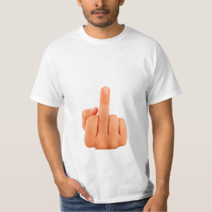 T-shirt Doigt moyen de vecteur
