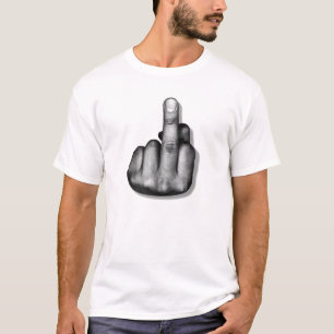T-shirt Doigt moyen renversant l'oiseau