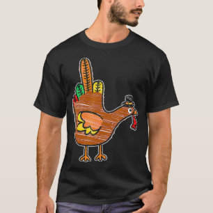 T-shirt Doigt moyen Thanksgiving Turquie Enfants Bird