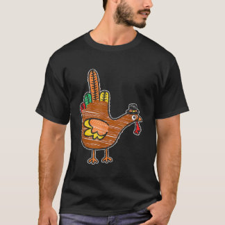 T-shirt Doigt moyen Thanksgiving Turquie Enfants Birwin