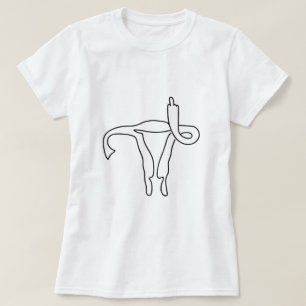 T-SHIRT DOIGT MOYEN UTÉRUS PERSONNALISABLE AJOUTER UNE PH