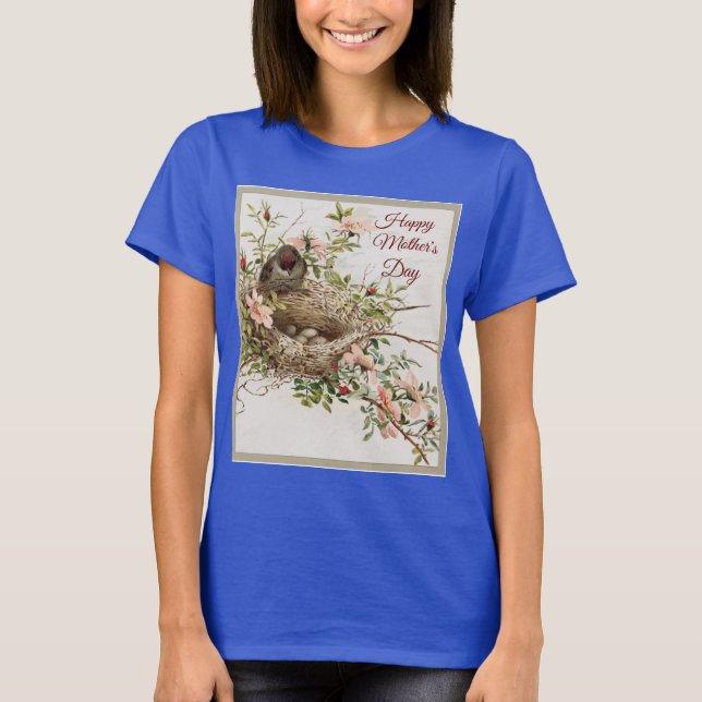 T-shirt d'oiseau de la Fête des Mères (Devant)