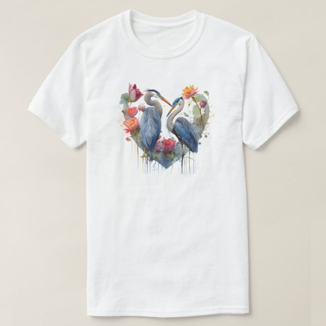 T-shirt d'oiseaux (Design devant)