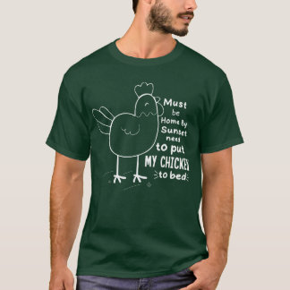 T-shirt Doit Être À La Maison Par Le Coucher Du Soleil Bes