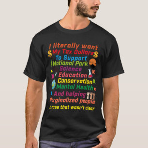 T-shirt Dollars fiscaux pour les gens et la planète
