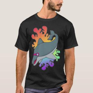 T-shirt Dolphin at Swimming with Swimming goggles