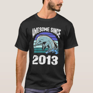 T-shirt Dolphin Awesome Since 2013
