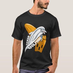 T-shirt Dolphin Crash Surfboard Surfboard Cadeau