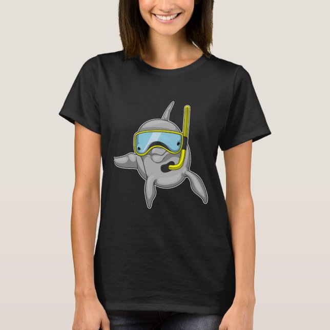 T-shirt Dolphin Diver Snorkel (Devant)