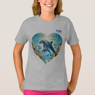 T-shirt Dolphin Love Girl's Customizable