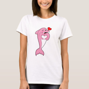 T-shirt Dolphin Love Heart