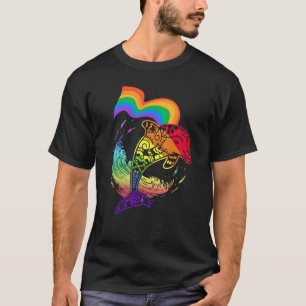 T-shirt Dolphin Lover LGBTQ Gay Lesbian Design Pour Queer 