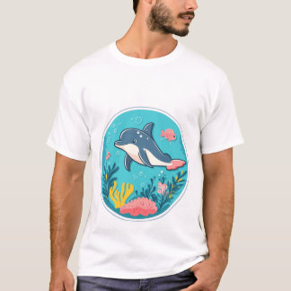 T-shirt Dolphin Underwater Wonderland | Belle grappe océan