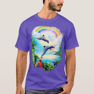 T-shirt Dolphins arc-en-ciel 3