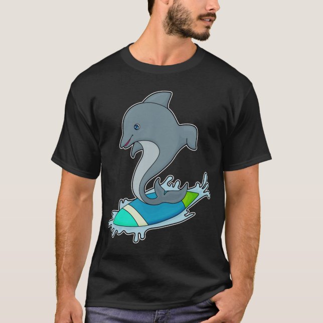 T-shirt Dolpin comme Surfer avec Surfer (Devant)
