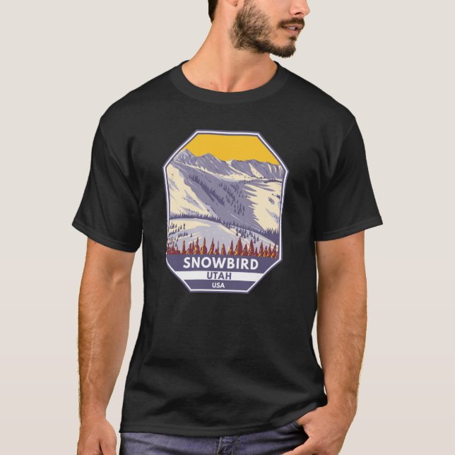 T-shirt Domaine skiable de Snowbird Hiver Utah (Devant)