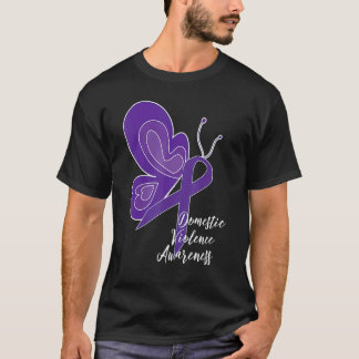 T-shirt Domestic Violence Awareness Abuse Purple Ribbon Bu