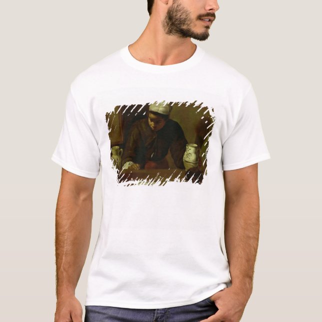 T-shirt Domestique de cuisine avec le dîner chez Emmaus, (Devant)