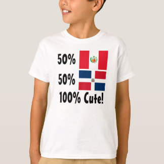 T-shirt Dominicain des Péruviens 50% de 50% 100% mignon