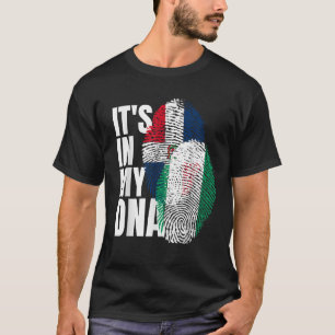 T-shirt Dominicaine Et Nigériane Mélangent Le Drapeau Du P