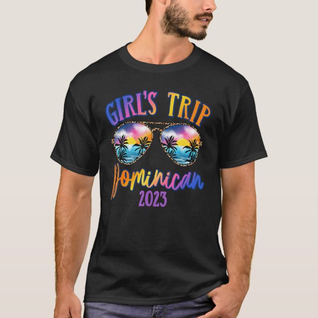 T-shirt Dominican 2023 Girls Trip Sunglasses Summer Girlfr (Devant)